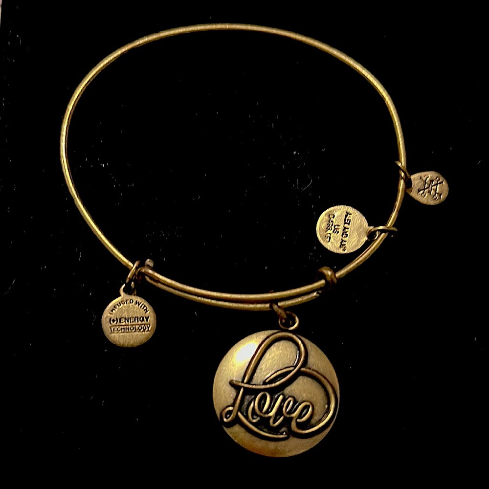 Alex & Ani Love Bracelet Jewelry Light Affection Joy Charm Bronze